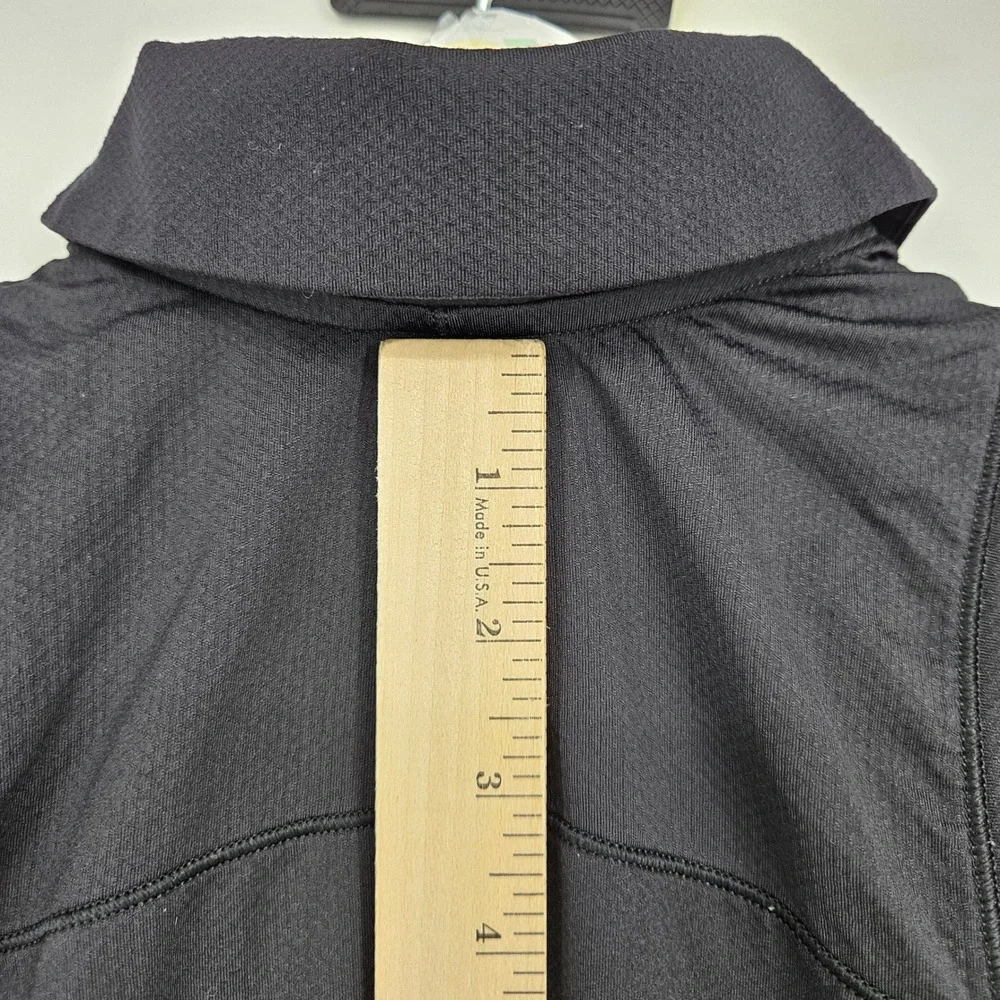 Lululemon Polo Shirt Womens Sz 0 Quick Dry Sleeveless Black Collared